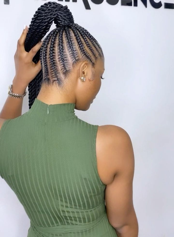 Image of Updos With Senegalese Twists in the style of Senegalese Twists