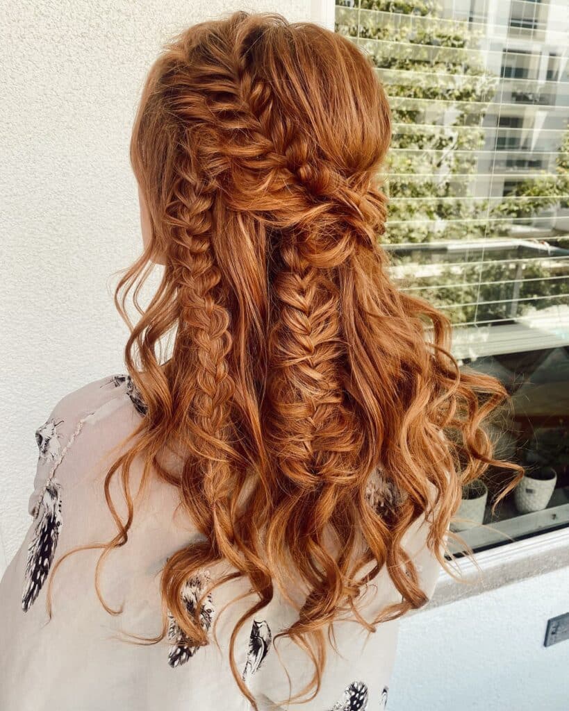 Image of Wavy Braids in the style of Braids With Curls