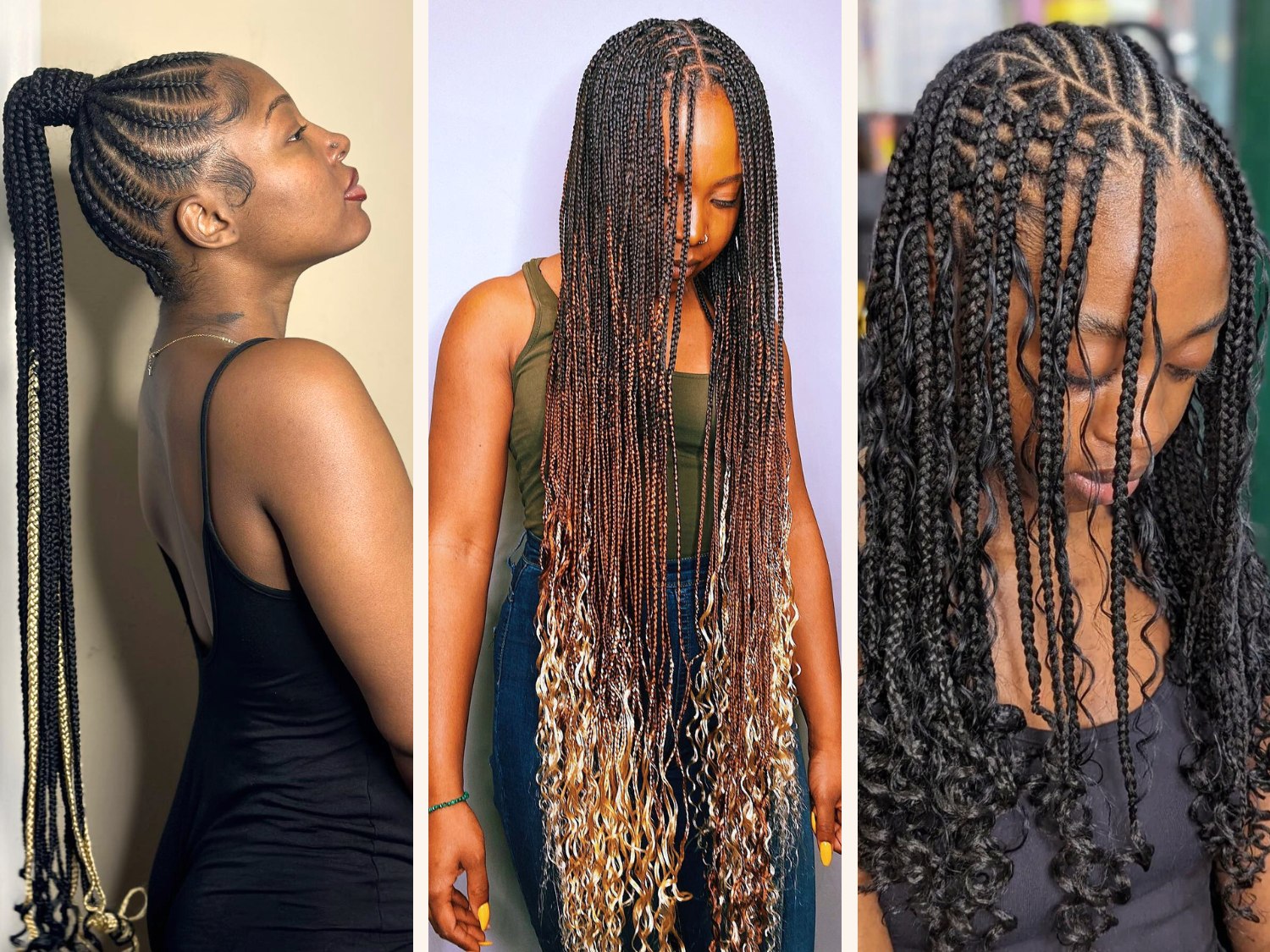 thick poetic justice braids bun