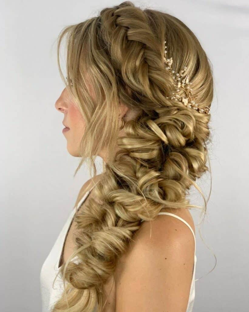 Picture of Boho Side Braid as a hairstyle with braids on the side