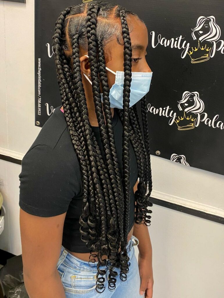 Picture of Coi Leray Braids With Curly Ends style