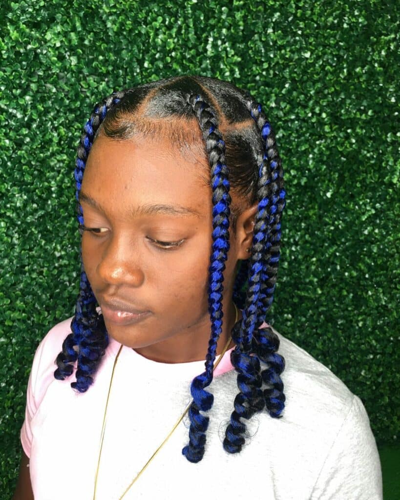 Picture of Coi Leray Braids on 4C Hair style