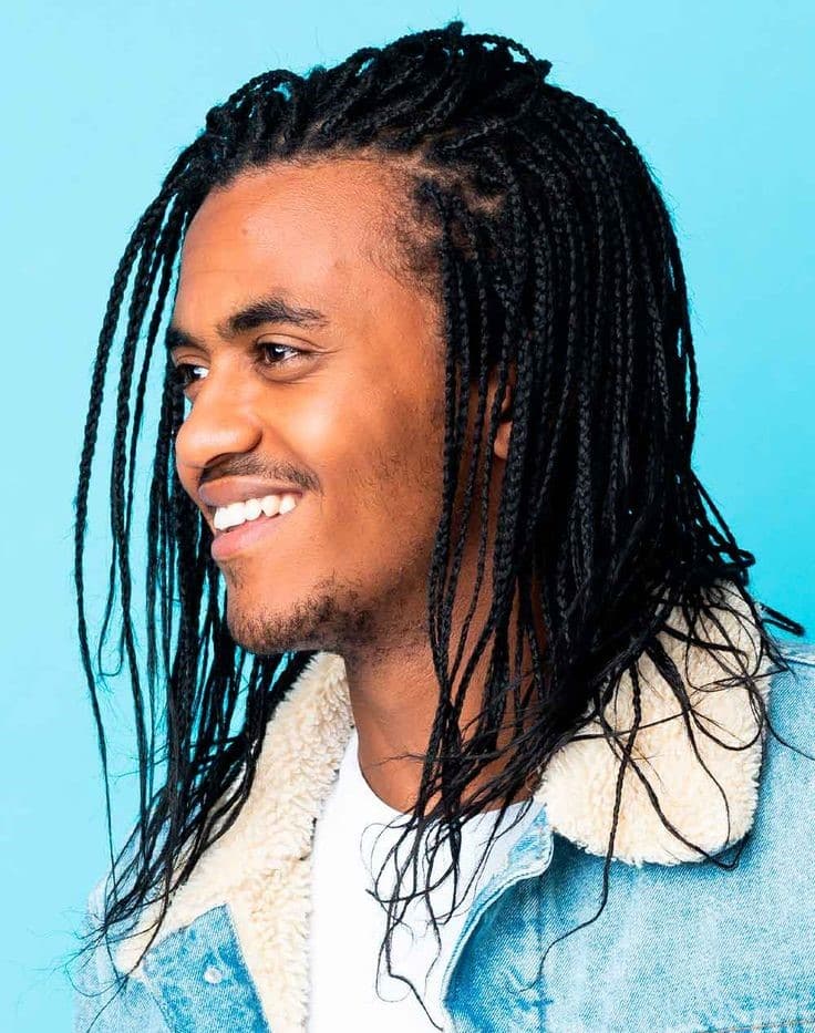 Picture of Mens Micro Braids in the style of Micro Braids