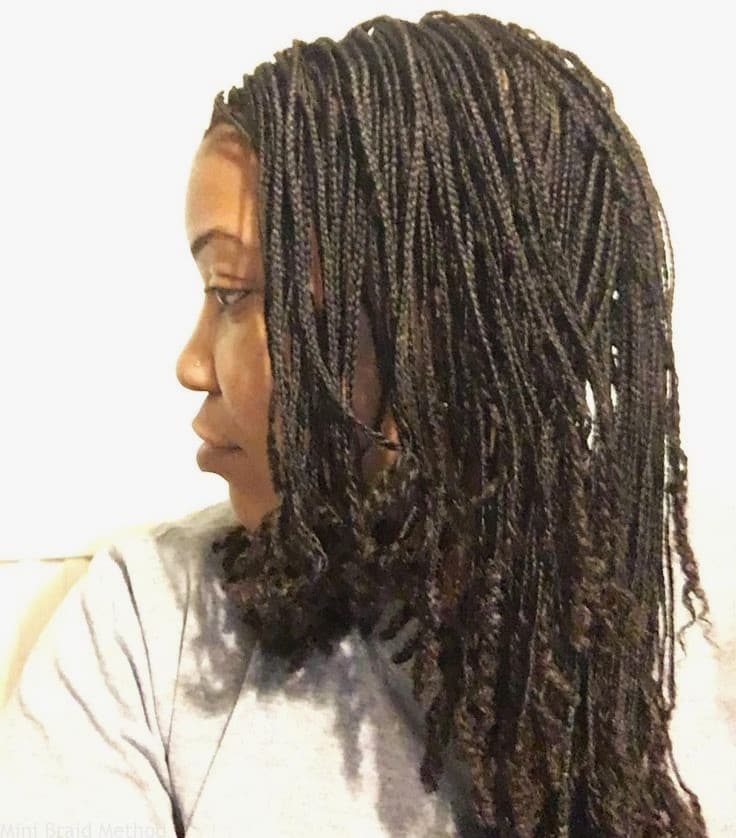 Picture of Micro Braids With Natural Hair in the style of Micro Braids