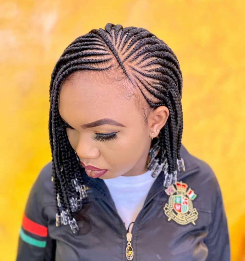 Picture of Side Bob Braids as a hairstyle with braids on the side