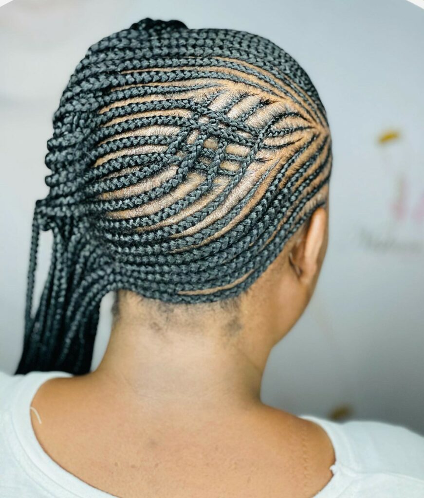 Picture of Side Cornrows as a hairstyle with braids on the side