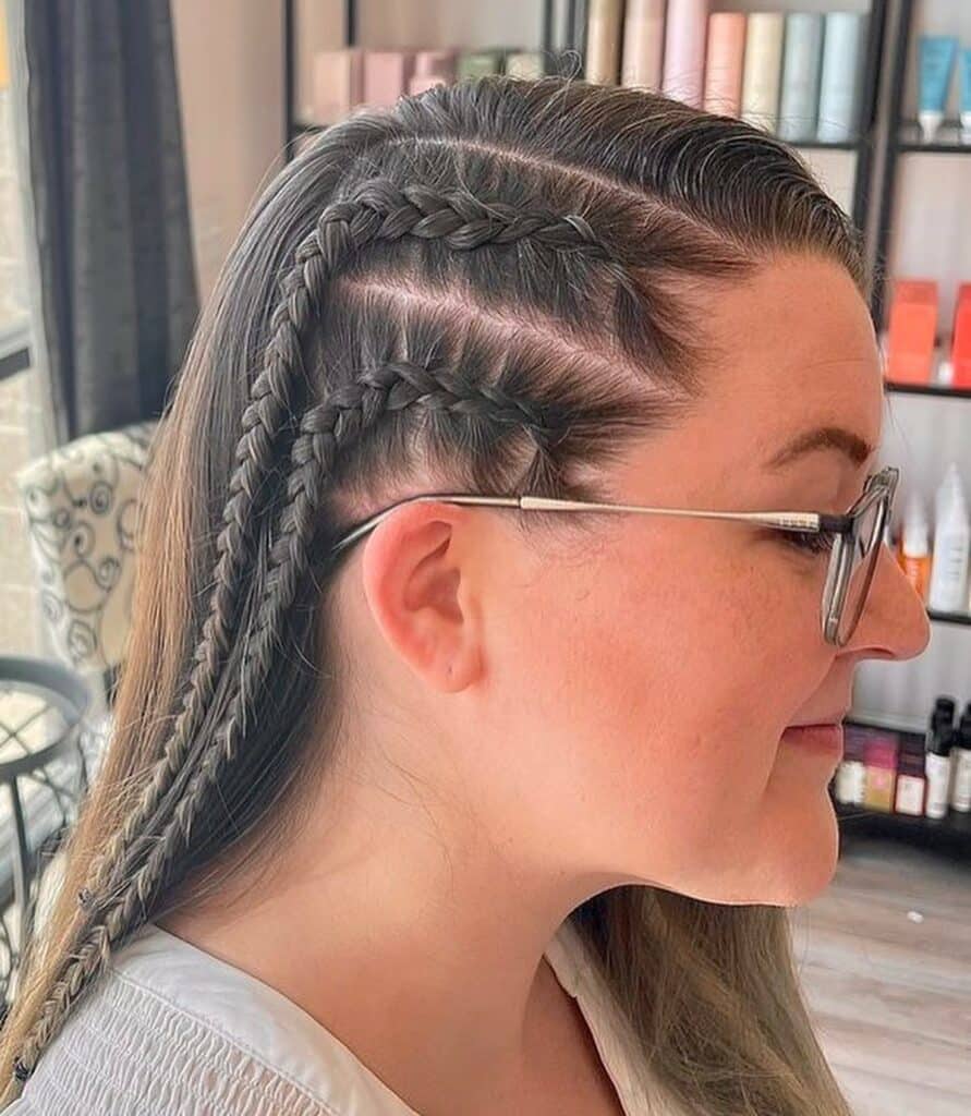 Picture of Two Side Braids as a hairstyle with braids on the side