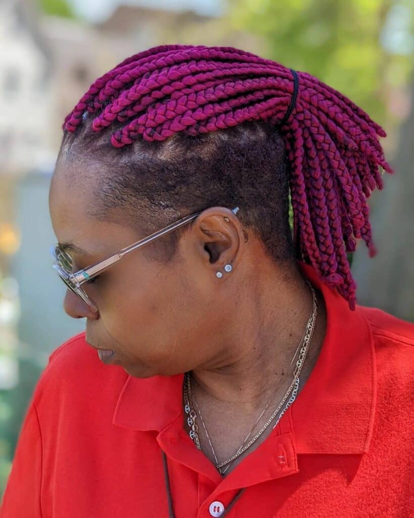 Short Braids With Shaved Sides a style for short hair